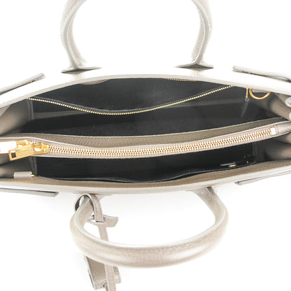 Saint Laurent Grained Calfskin Small Sac de Jour Carryall Earth 5 of 7