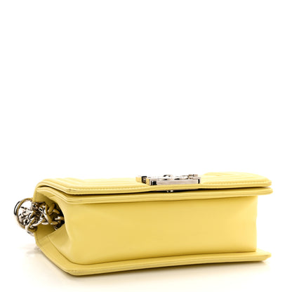 Chanel Lambskin Quilted Small Boy Flap Yellow 3 of 9