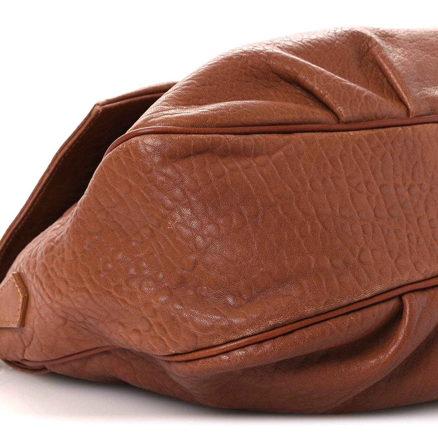 Fendi Crinkled Lambskin Mia Shoulder Flap Camel 9 of 14