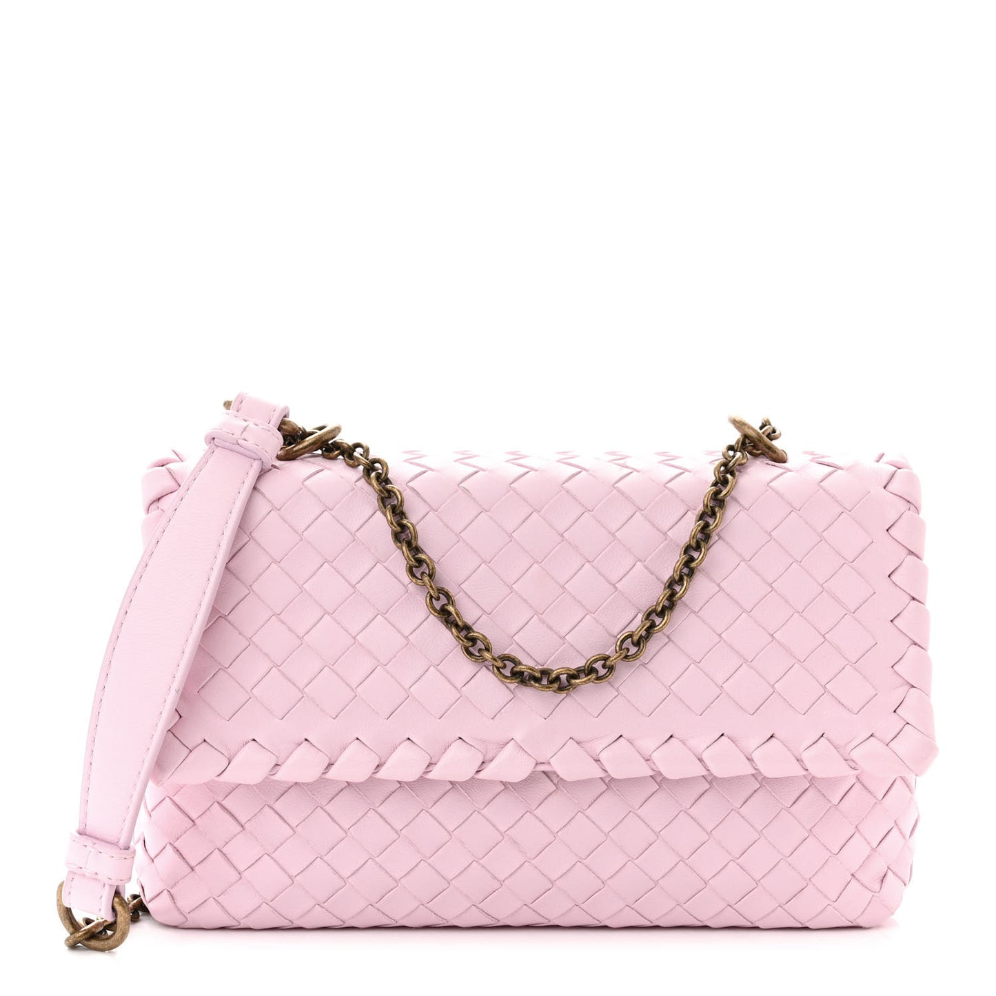 Nappa Intrecciato Baby Olimpia Shoulder Bag Dragee
