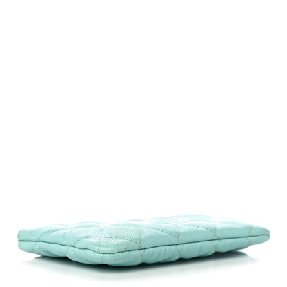 Chanel Caviar Quilted Small Cosmetic Case Light Blue 4 of 11