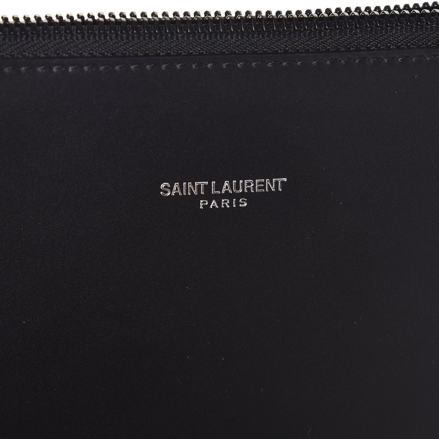 Coated Canvas Zip Pouch Black