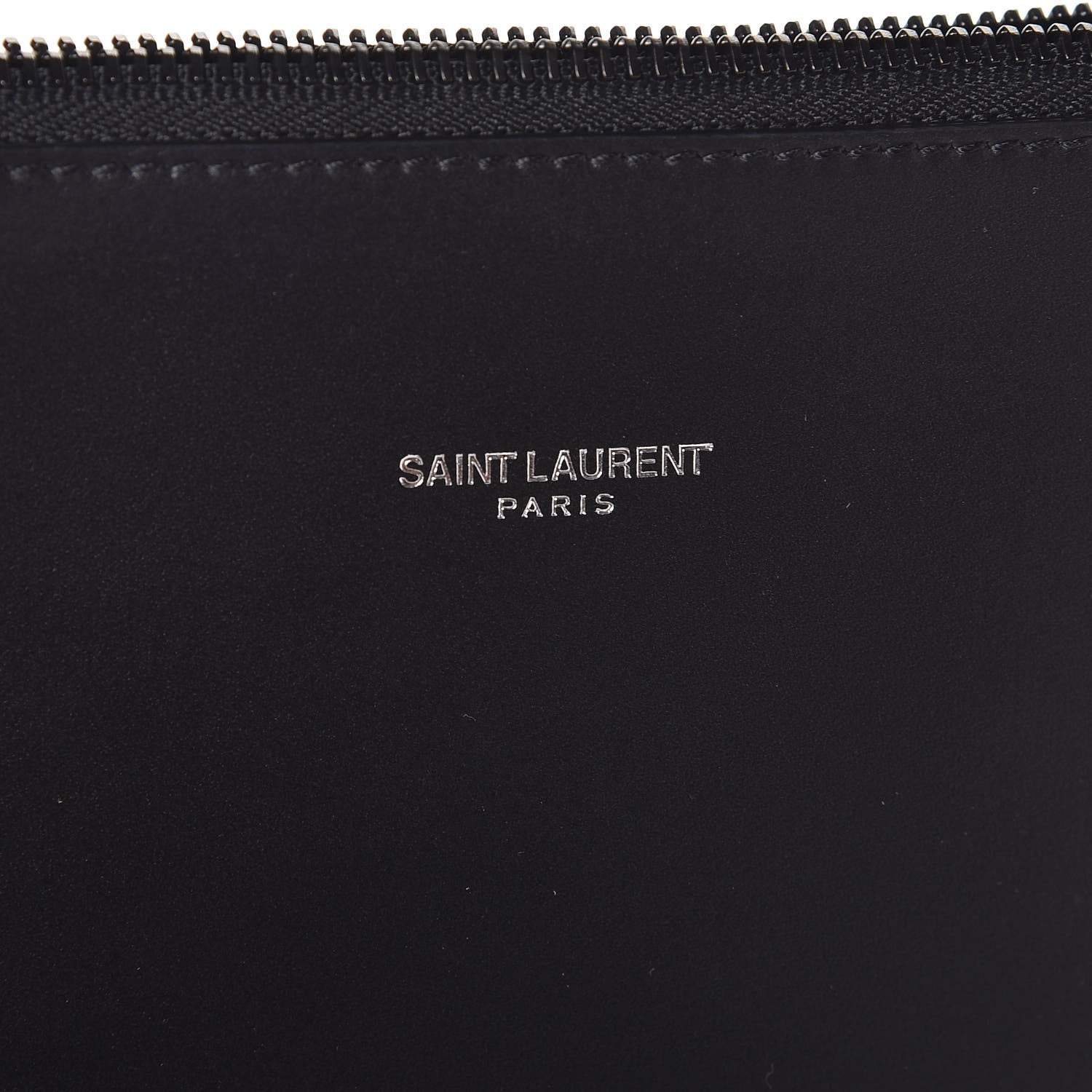 Saint Laurent Coated Canvas Zip Pouch Black 6 of 7