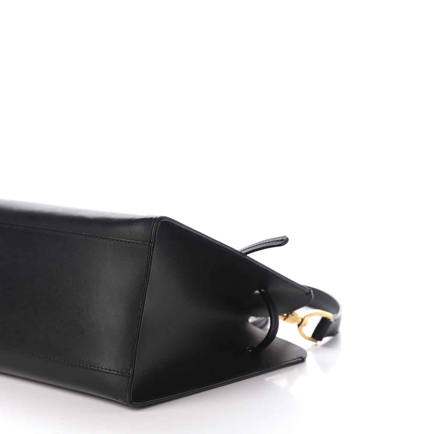 Vegetable Tanned Calfskin Mini Mini Sun Bag Black Flamma