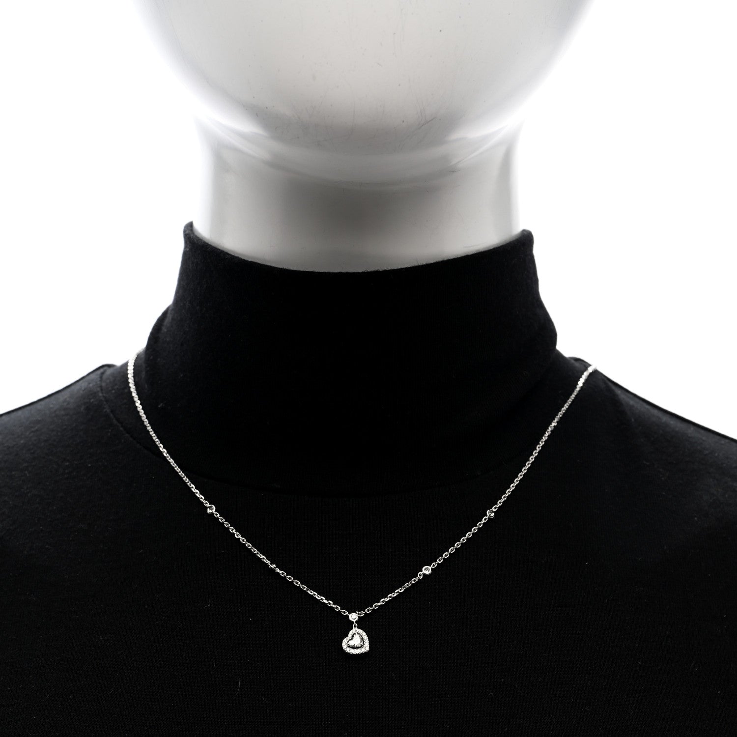 Messika 18K White Gold Diamond .15ct Joy Necklace 2 of 5