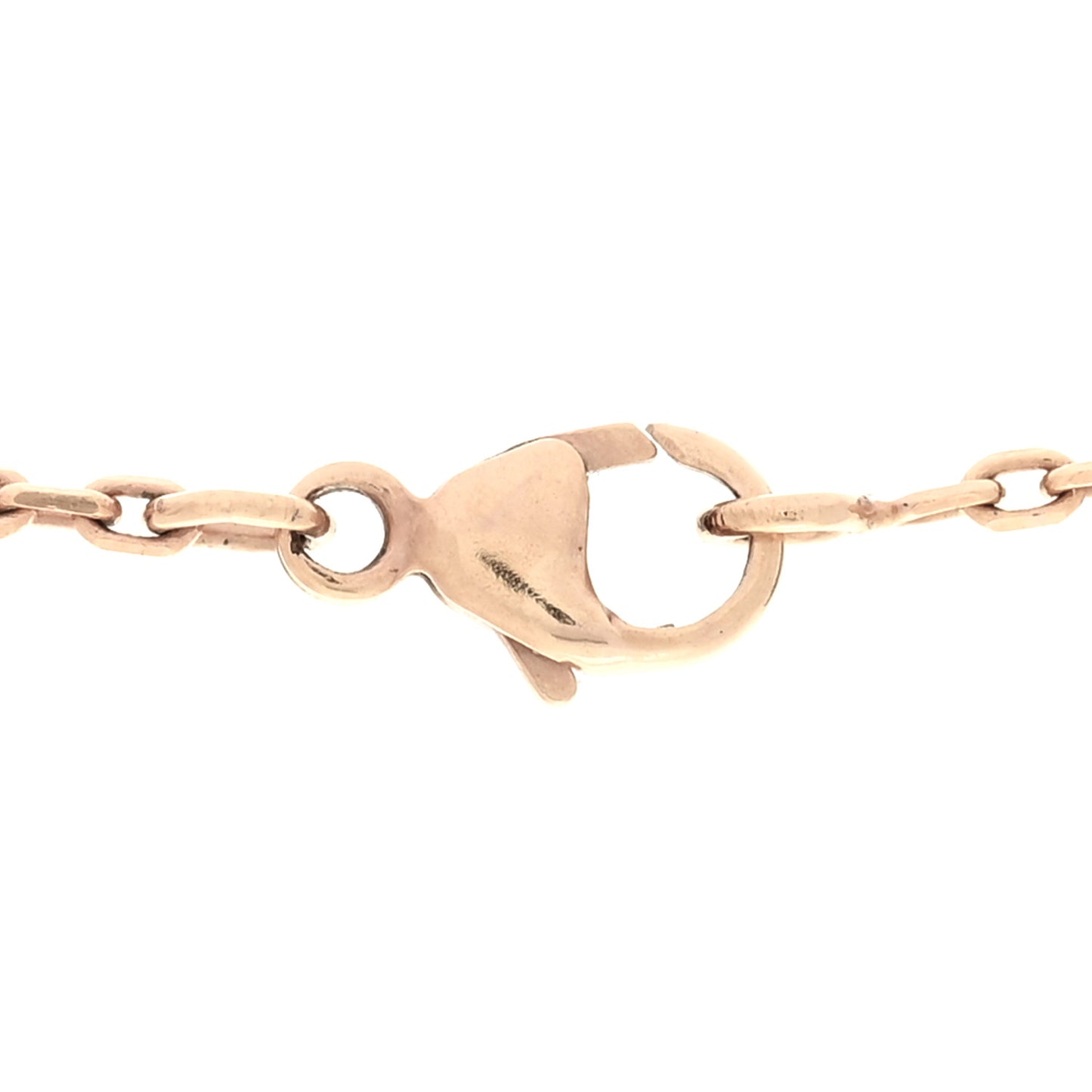 Lacquered Rose Gold Mini Pop H Pendant Necklace Black