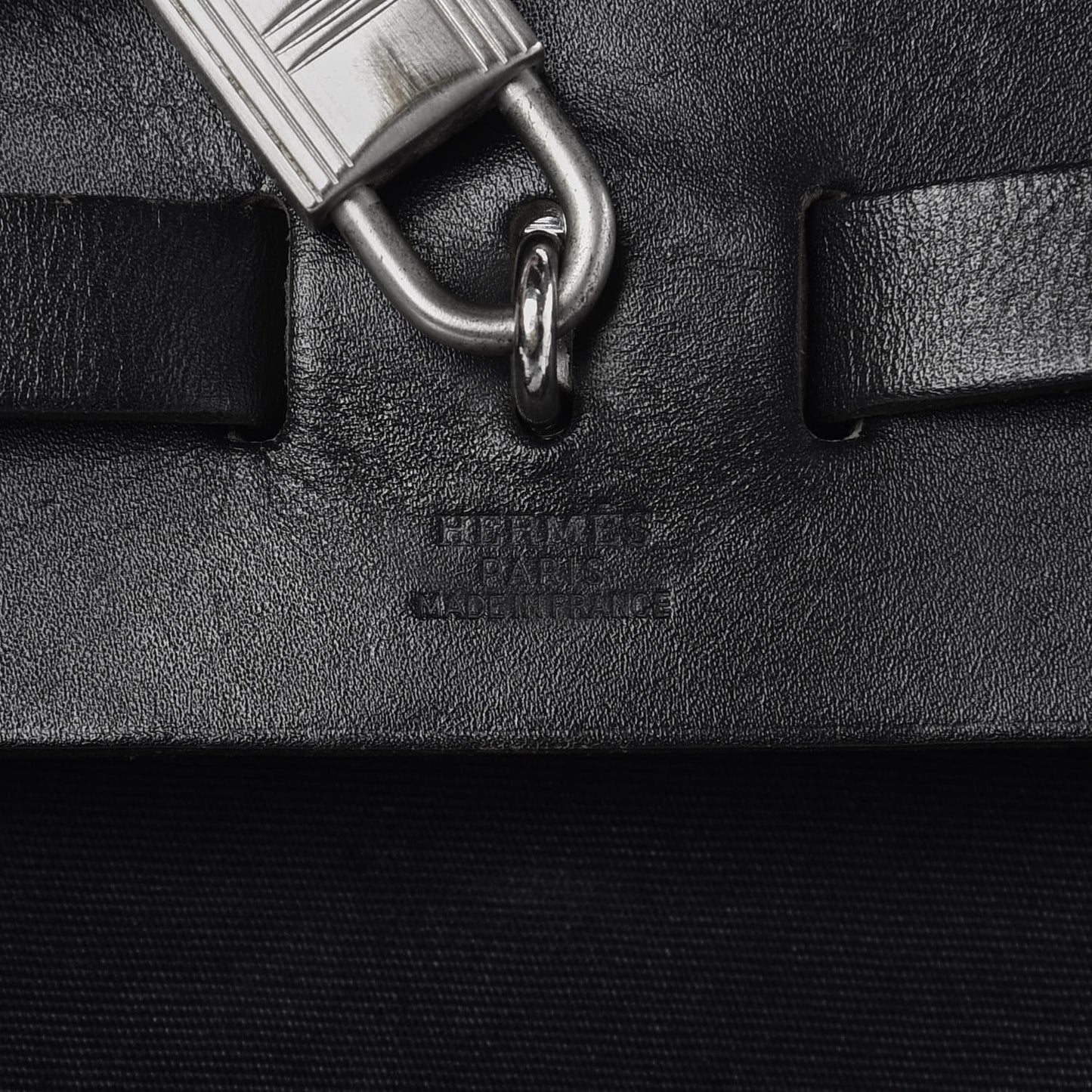 Toile Vache Calfskin Herbag 30 PM Backpack Black