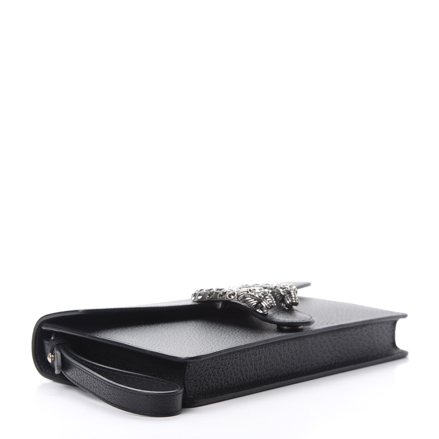 Gucci Dollar Calfskin Crystal Dionysus Clutch Wristlet Black Black Diamond 4 of 7