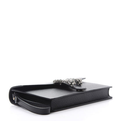 Gucci Dollar Calfskin Crystal Dionysus Clutch Wristlet Black Black Diamond 4 of 7