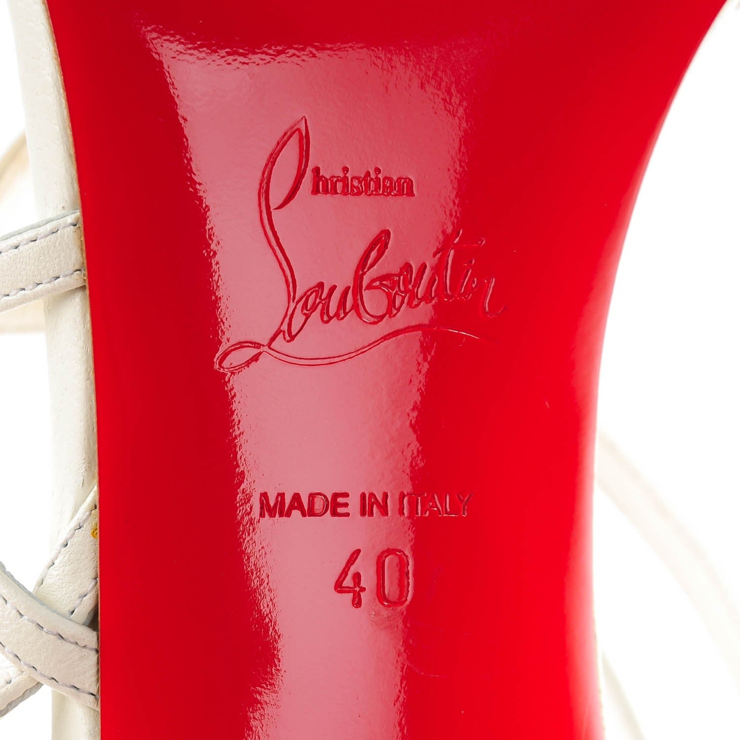 Christian Louboutin Kid Gwinispike 85 Sandals 40 Neige Light gold 7 of 7