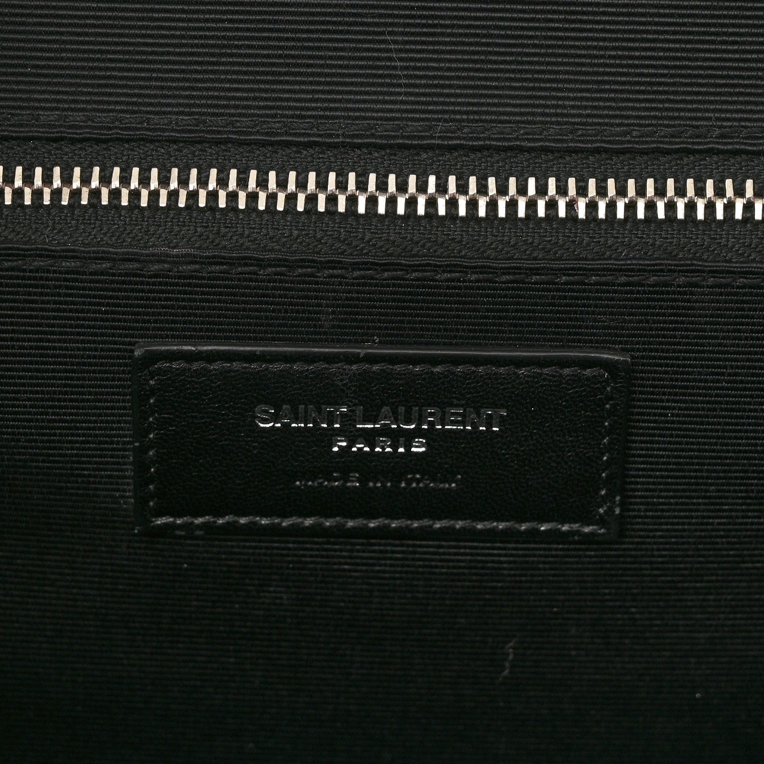 Saint Laurent Calfskin Crocodile Embossed Medium Monogram Envelope Chain Shoulder Bag Black 6 of 11