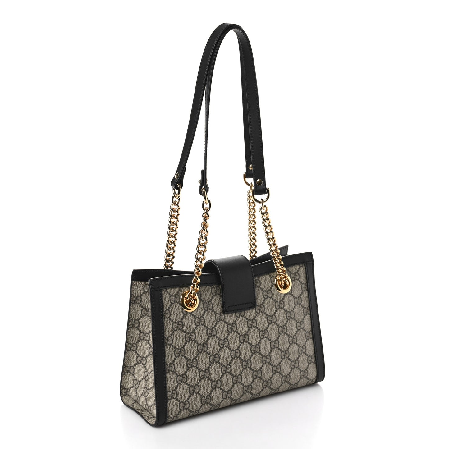 GG Supreme Monogram Small Padlock Tote Black
