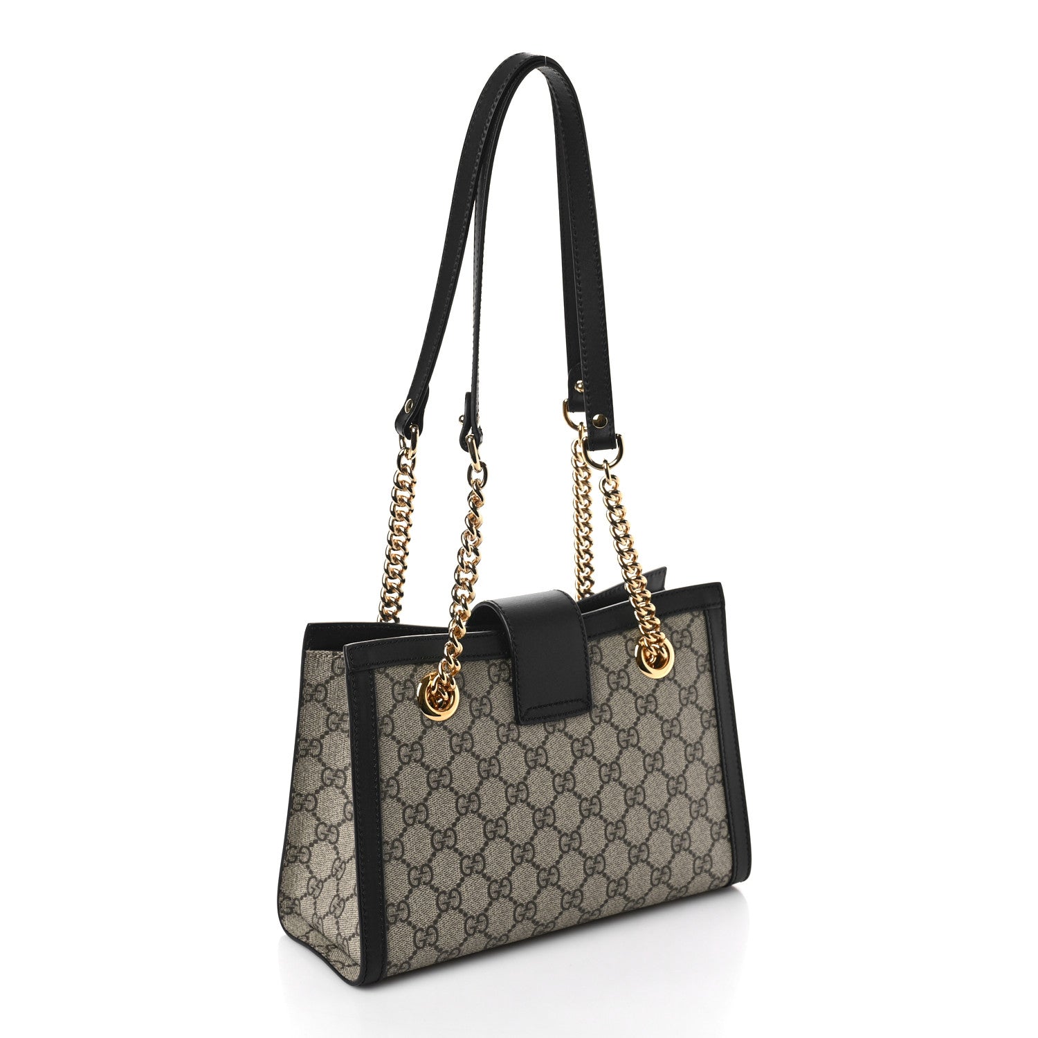 Gucci GG Supreme Monogram Small Padlock Tote Black 3 of 9