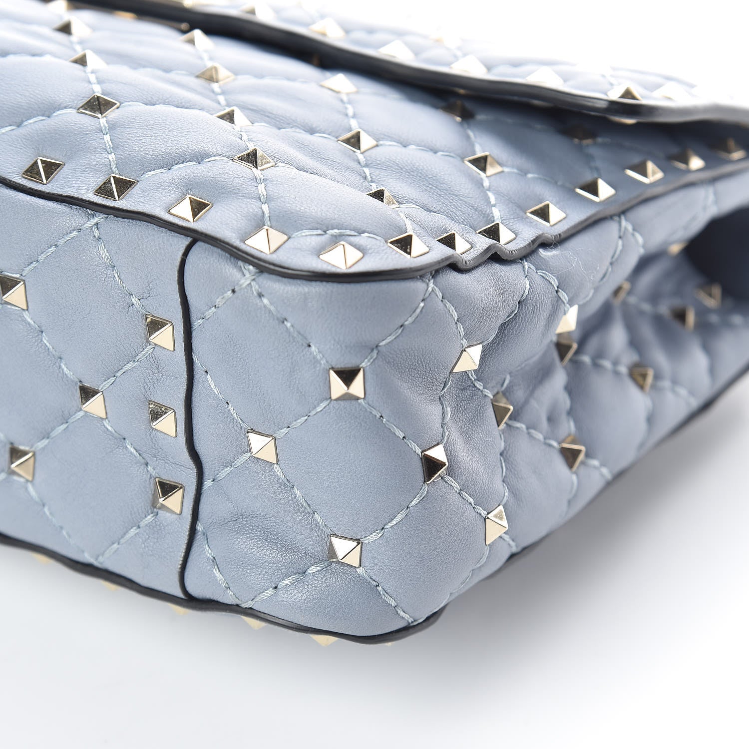 Valentino Garavani Nappa Medium Rockstud Spike Shoulder Bag London Stone 9 of 10