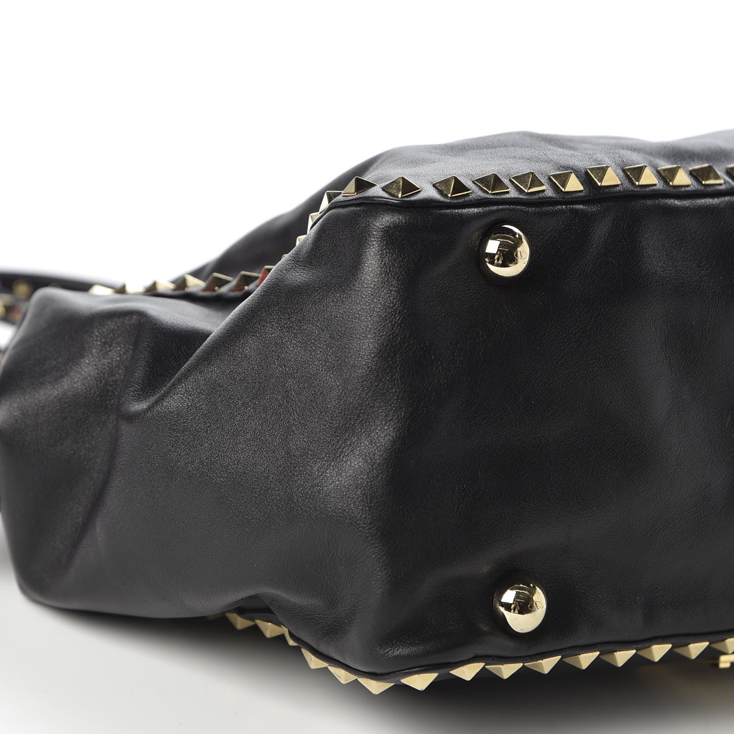 Valentino Garavani Vitello Medium Rockstud Tote Black 5 of 8