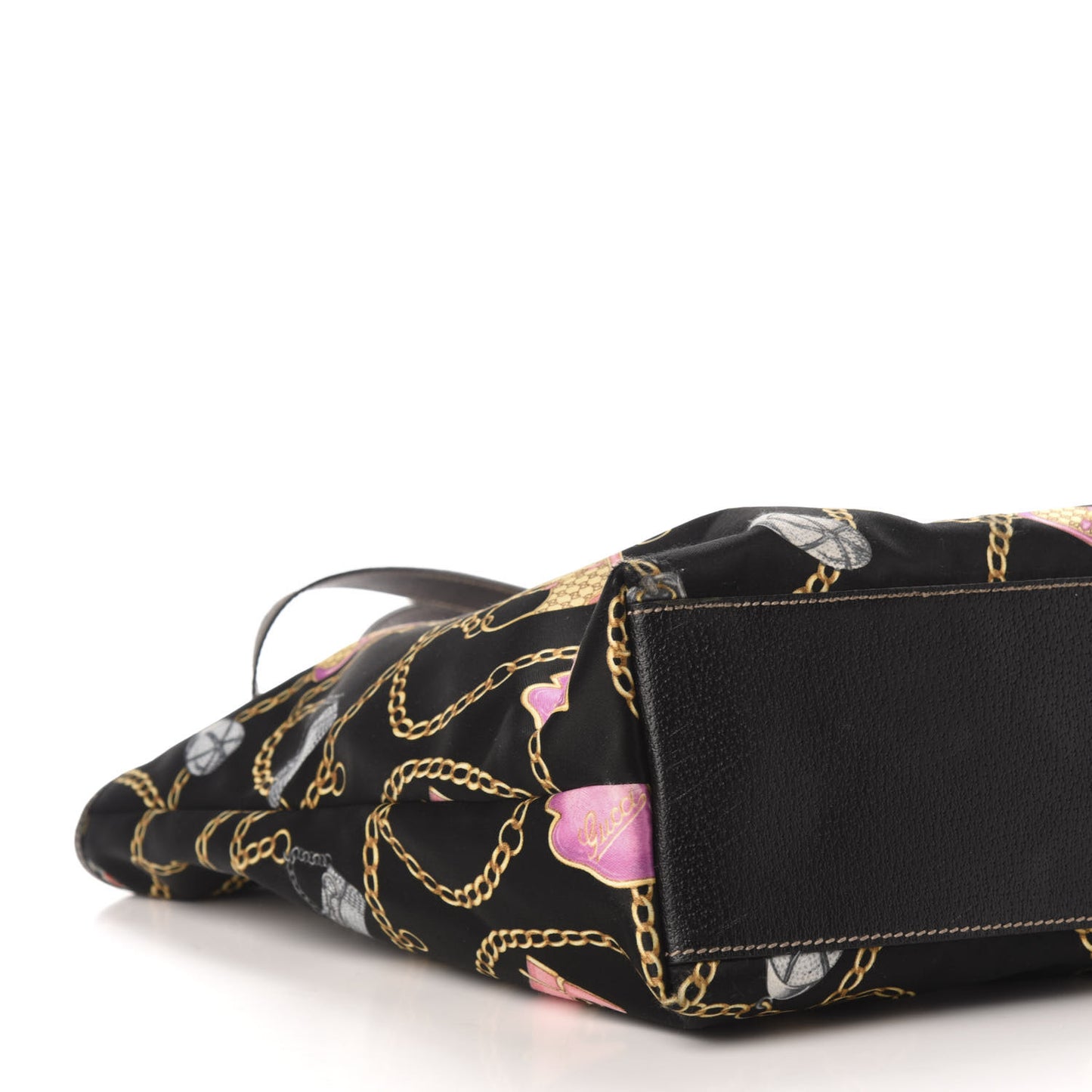 Nylon Print Tote Black