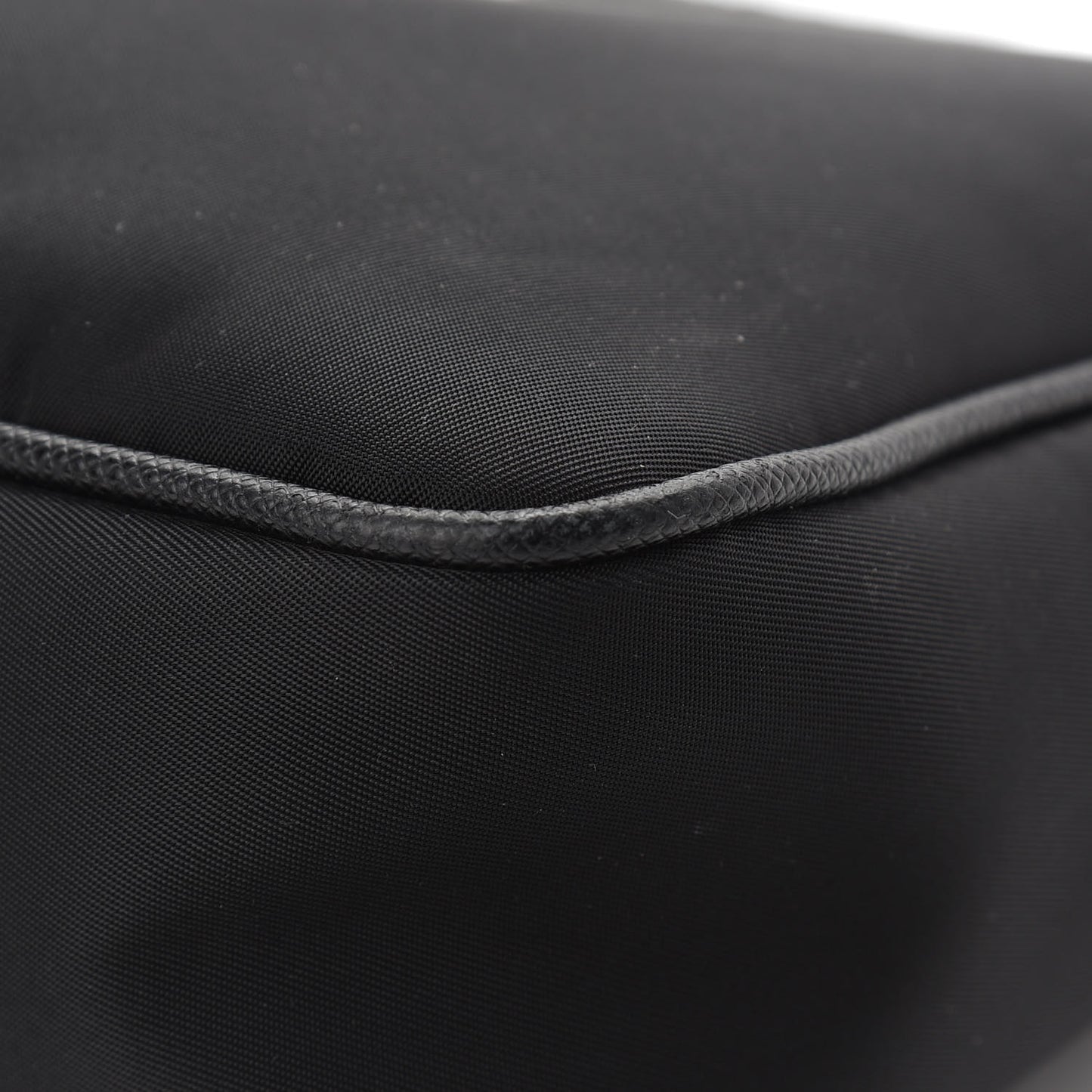 Re-Nylon Saffiano Pocket Zippered Shoulder Bag Black