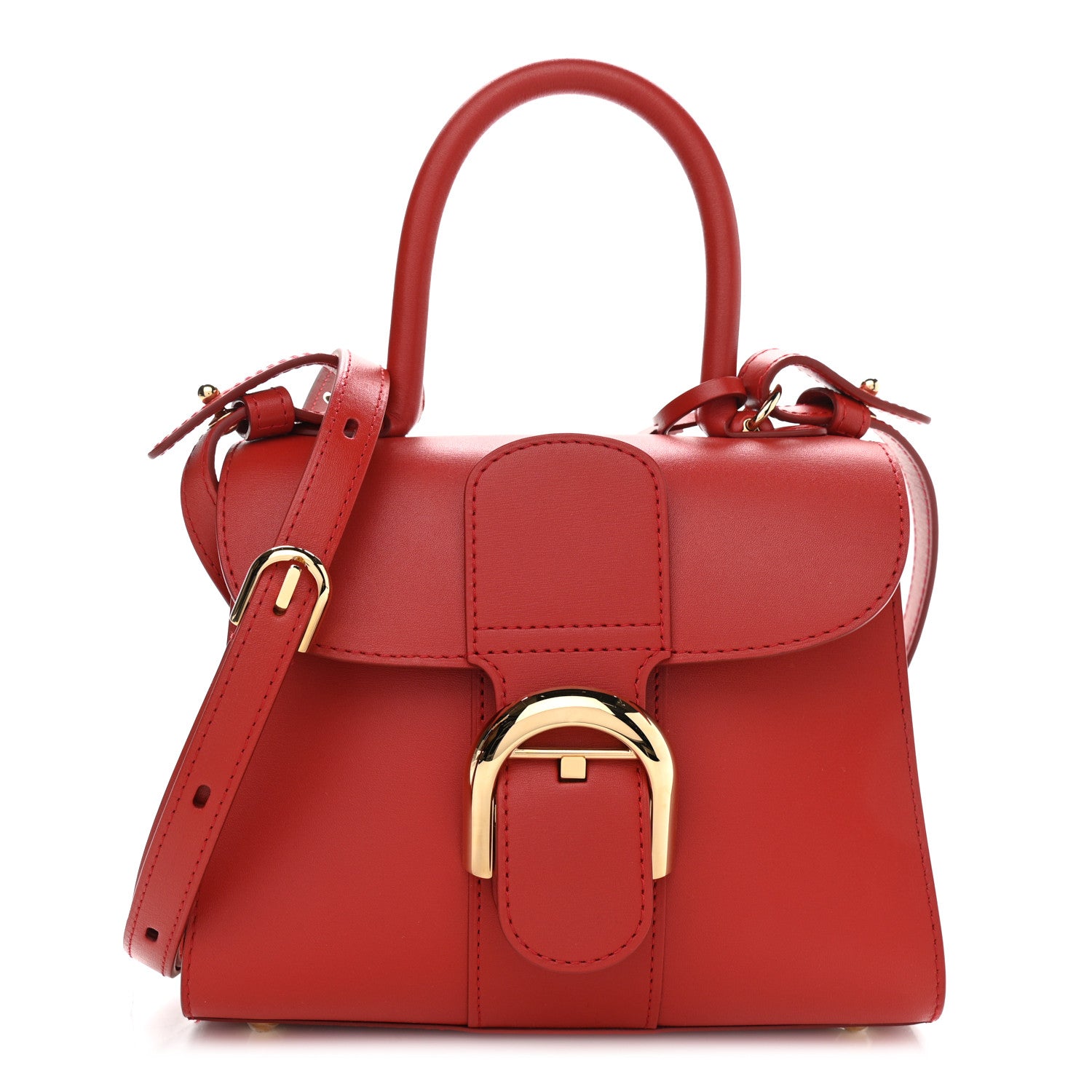 Delvaux Box Calfskin Mini Brillant Satchel Red 1 of 10