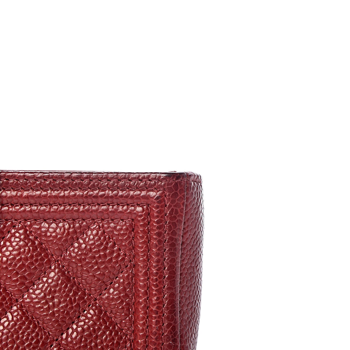 Caviar Quilted Mini Boy Phone Holder Clutch Dark Red