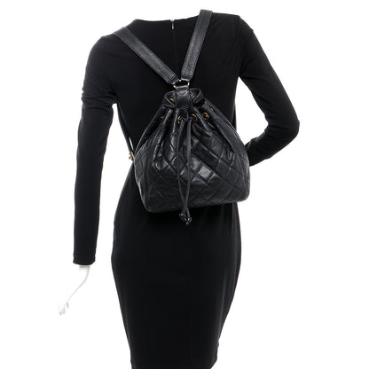Chanel Caviar Quilted Drawstring Backpack Black 2 of 15