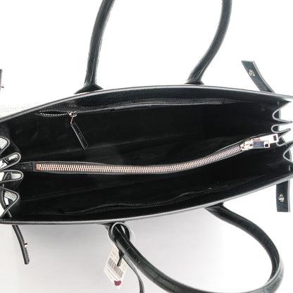 Saint Laurent Calfskin Crocodile Embossed Large Sac De Jour Carryall Black 5 of 7