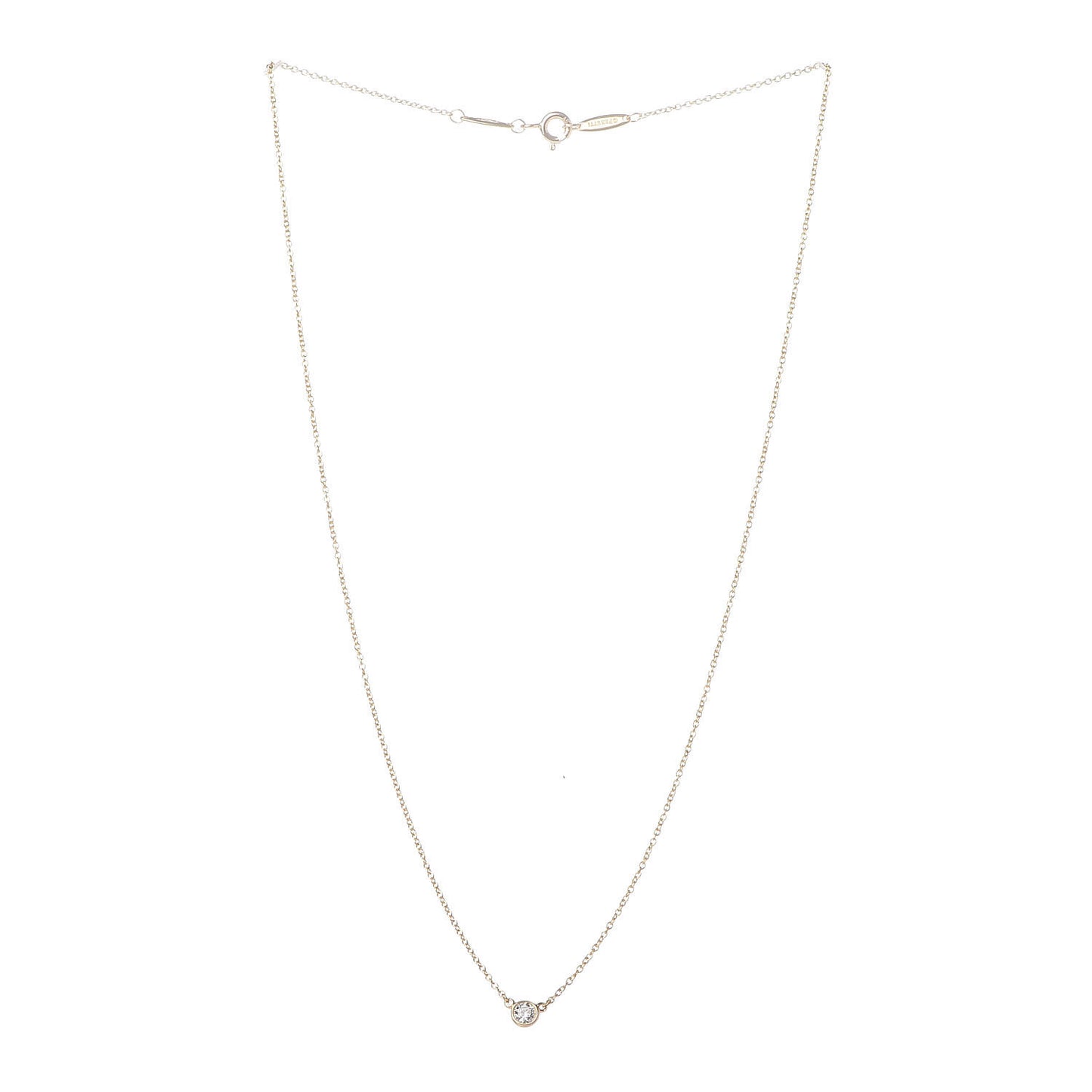 18K Yellow Gold Diamond .14ct Elsa Peretti Diamonds by the Yard Pendant Necklace