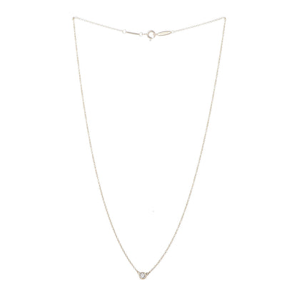 Tiffany 18K Yellow Gold Diamond .14ct Elsa Peretti Diamonds by the Yard Pendant Necklace 3 of 6