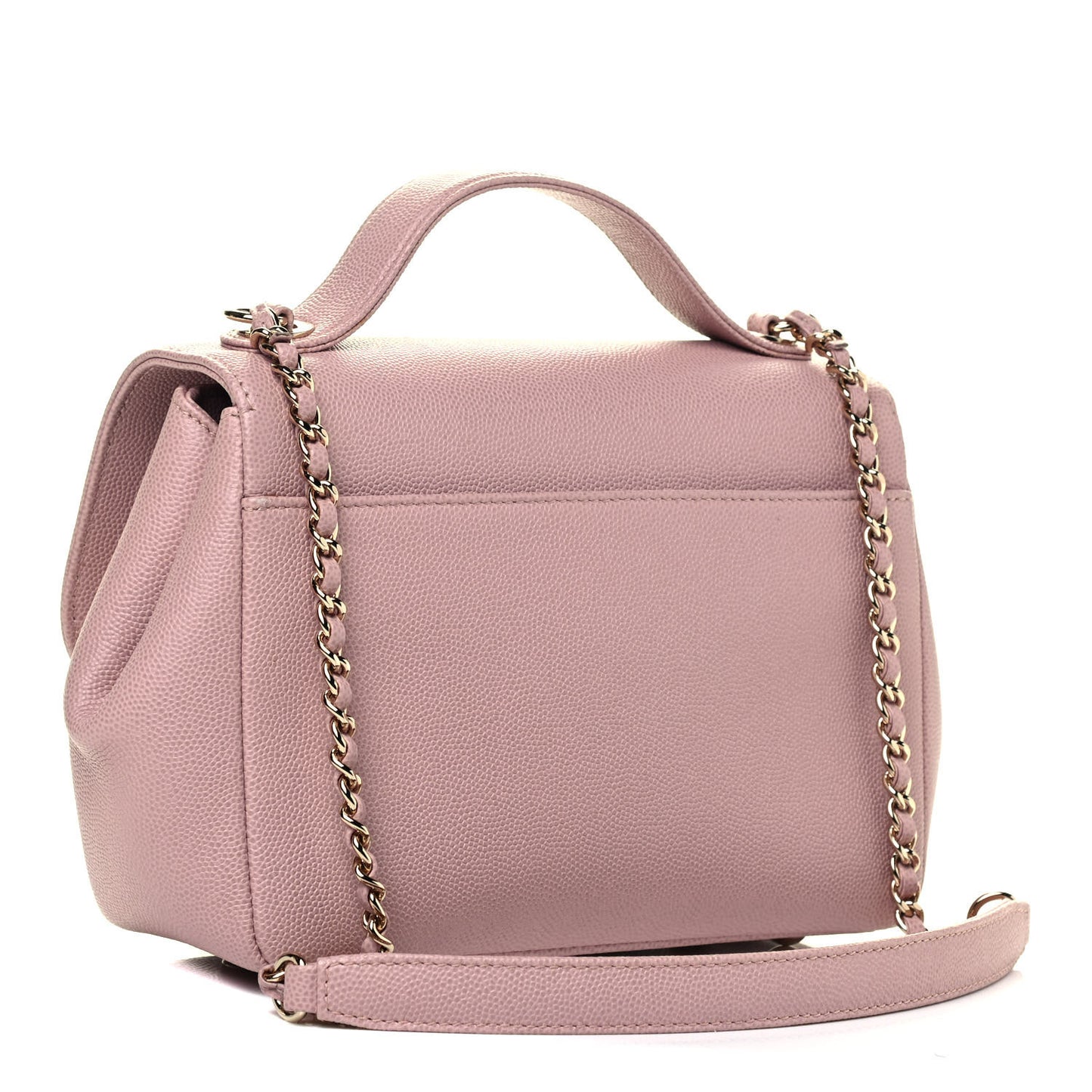 Caviar Quilted Small Business Affinity Flap Light Pink