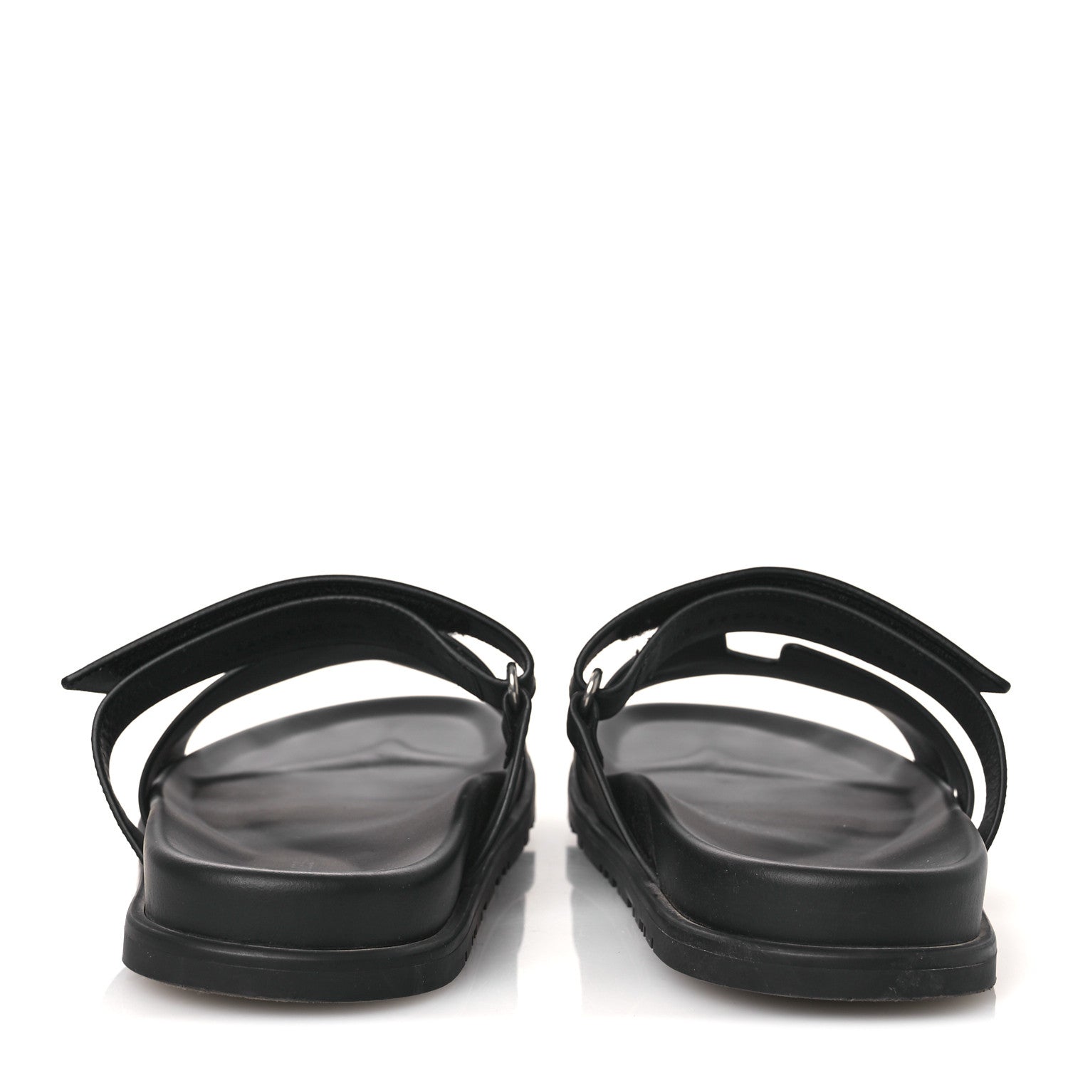 Hermes Calfskin Mens Chypre Sandals 44 Black 6 of 14
