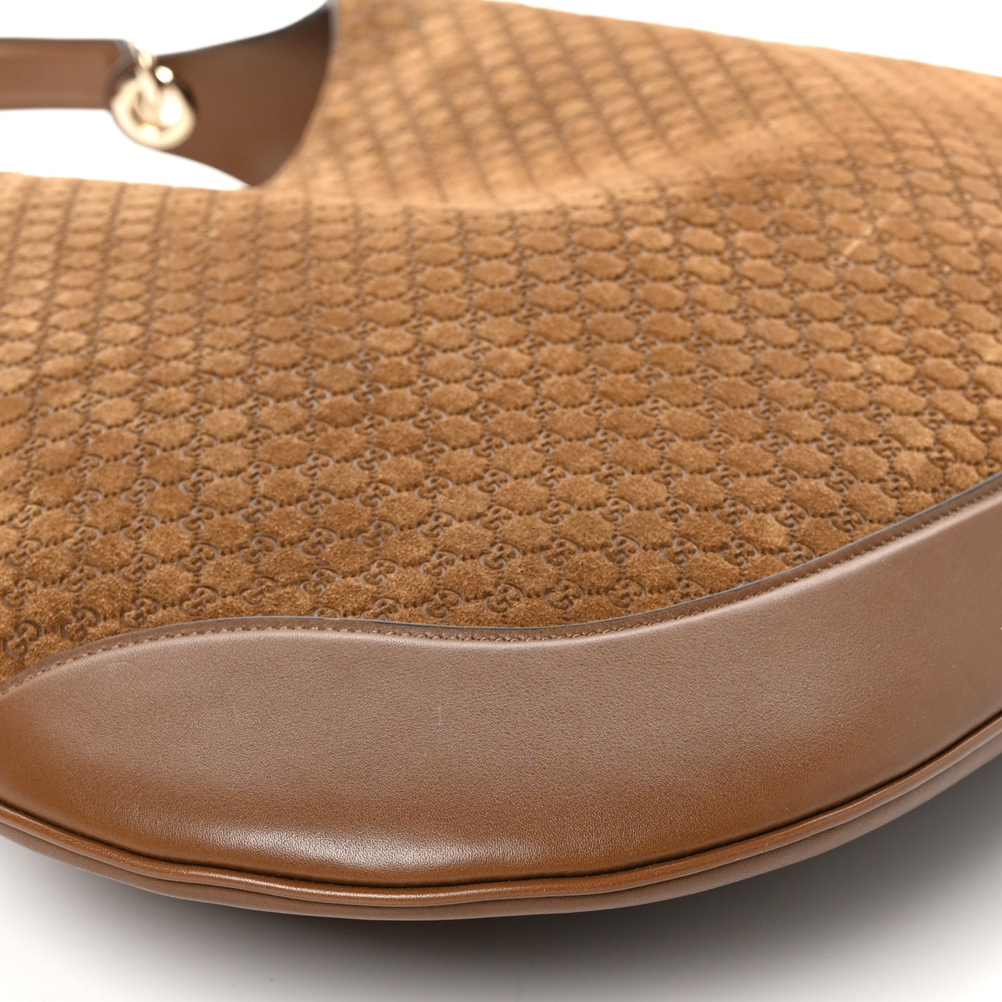 GG Suede B Large Shoulder Bag Brown