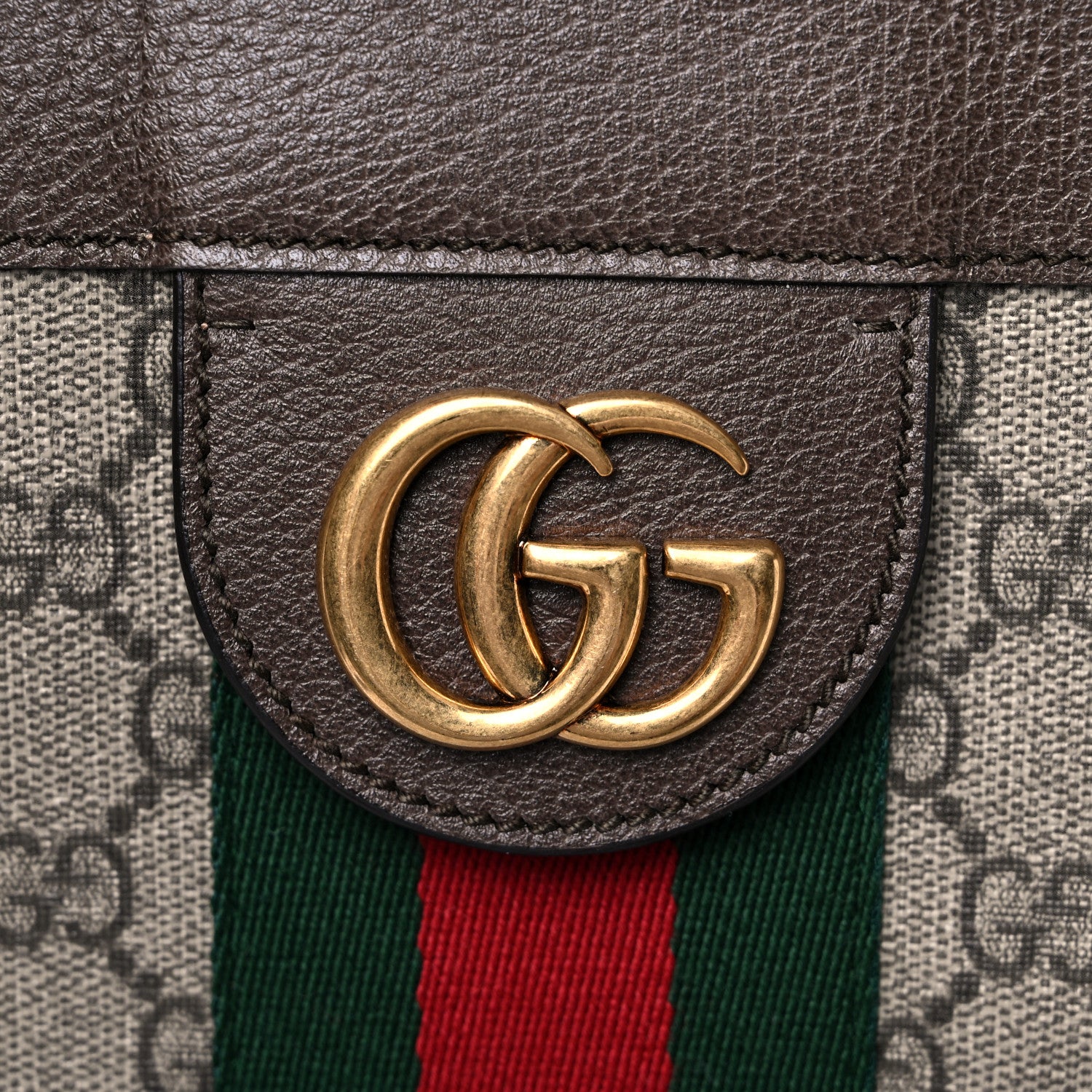Gucci GG Supreme Monogram Web Large DIY Ophidia Vertical Shopping Tote Brown 12 of 12