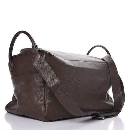 Hermes Taurillon Clemence Lindy 45 Chocolate 3 of 11