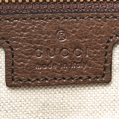 Gucci Monogram Jumbo GG Textured Dollar Calfskin Web Tote Bag Camel Ebony New Acero 6 of 11