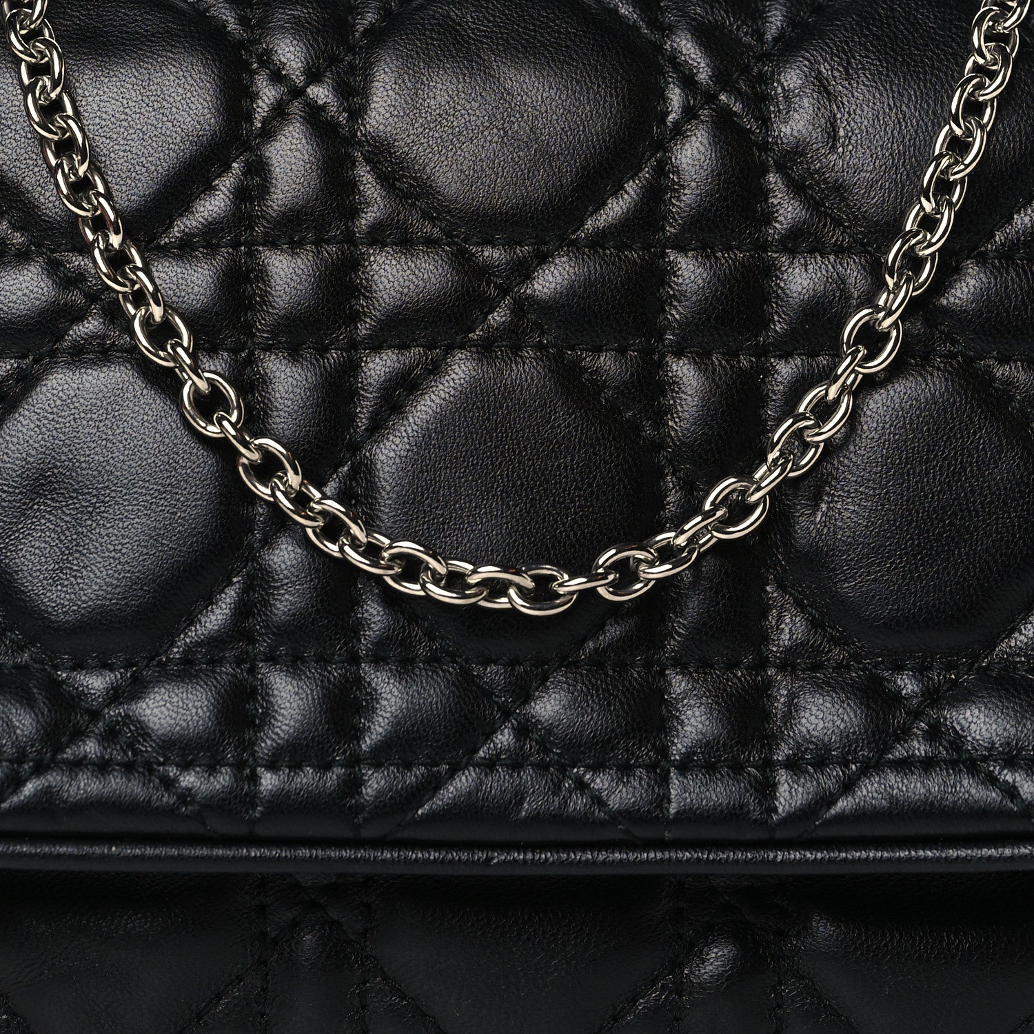 Christian Dior Lambskin Cannage Lady Dior Pochette Black 8 of 10