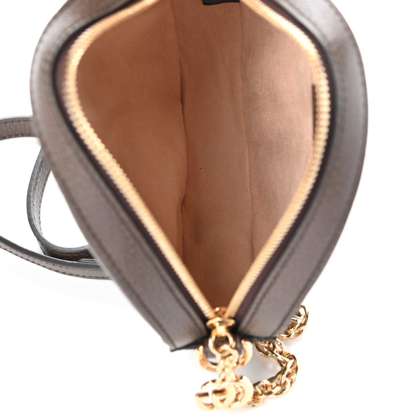 GG Supreme Monogram Web Mini Ophidia Round Shoulder Bag Brown