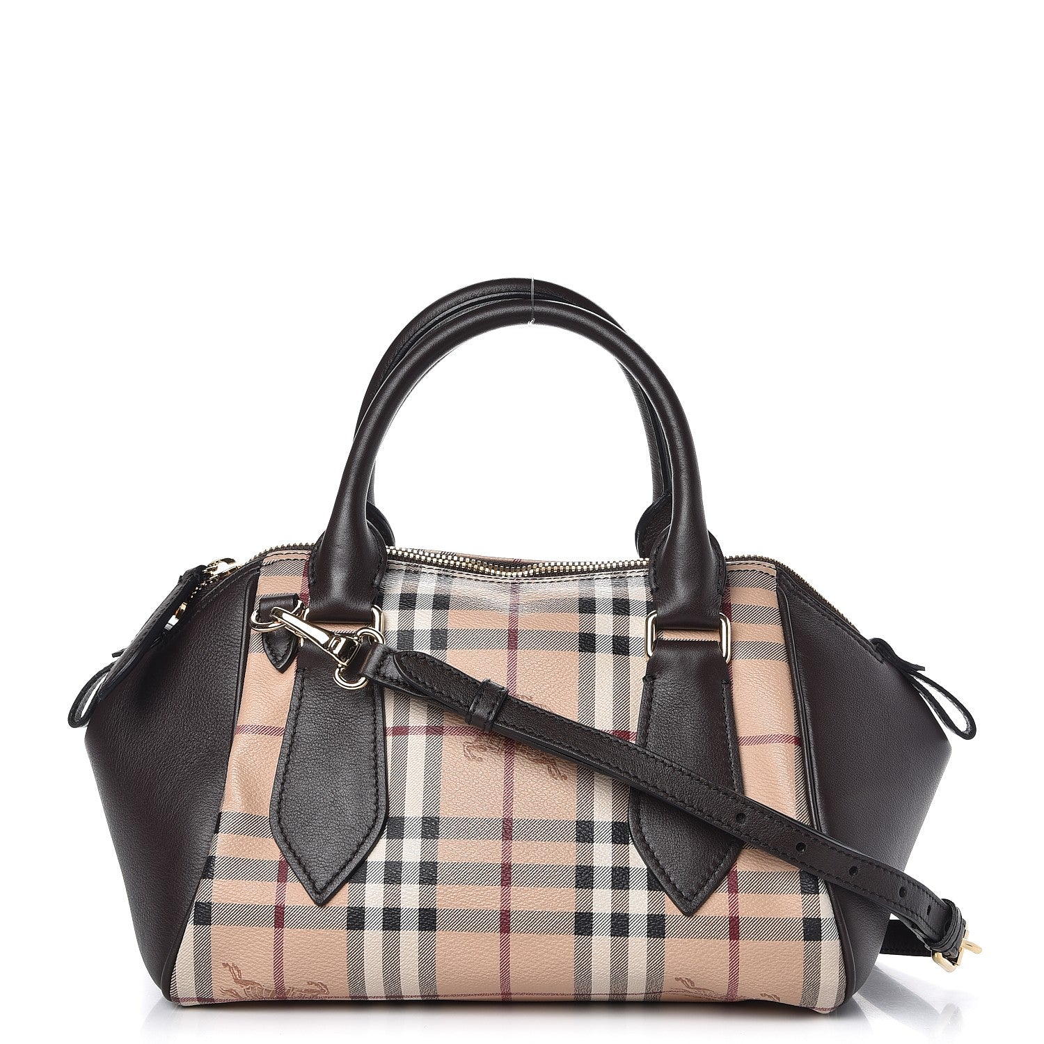 Burberry Haymarket Check Small Blaze Satchel Chocolate 1 of 9
