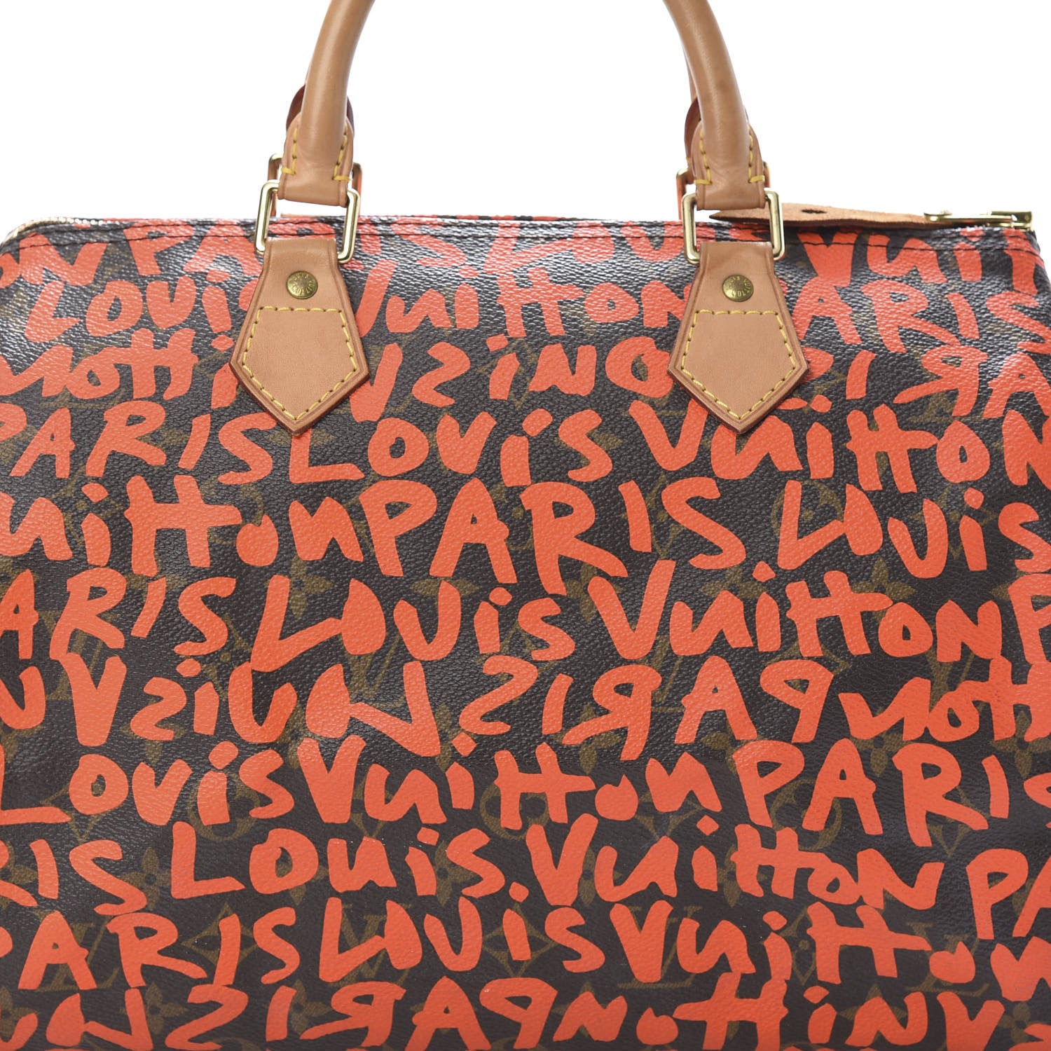 Louis Vuitton Monogram Graffiti Speedy 30 Orange 7 of 12