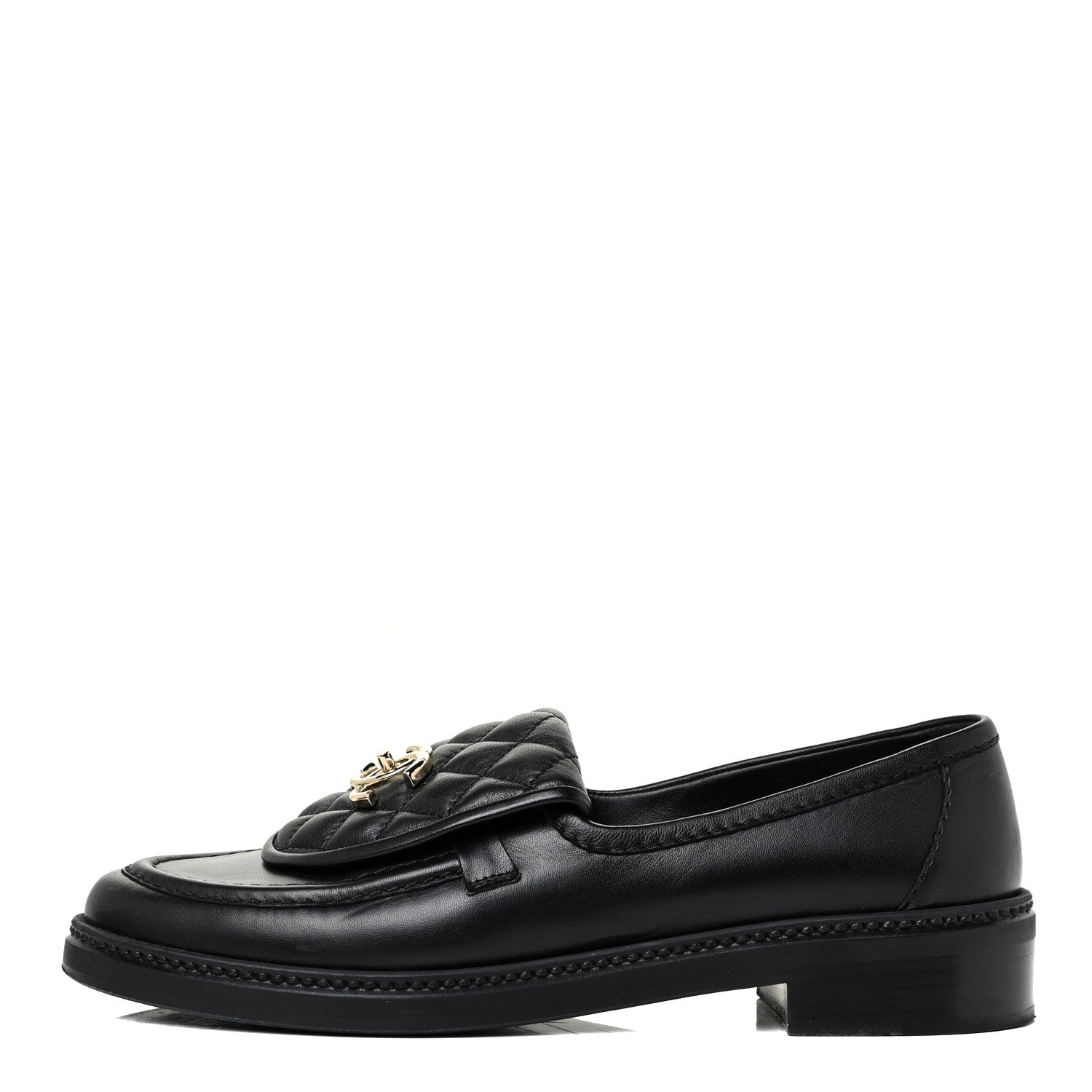Chanel Lambskin Quilted CC Turnlock Loafers 39 Black 1 of 14