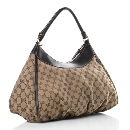Gucci Monogram Large D Gold Hobo Dark Brown 3 of 21