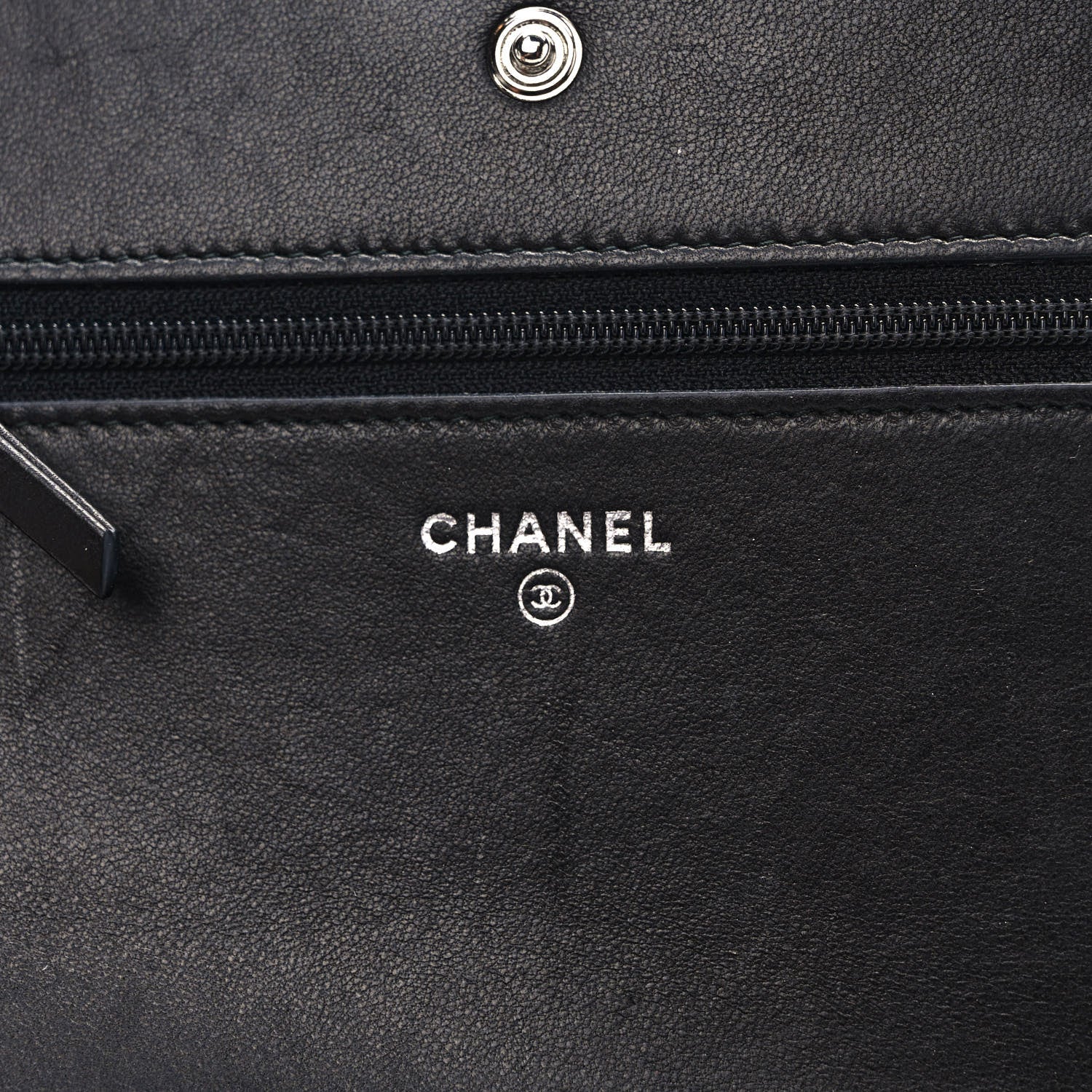 Chanel Canvas Quilted Fluo Boy Wallet On Chain WOC Black Grey Yellow 6 of 14