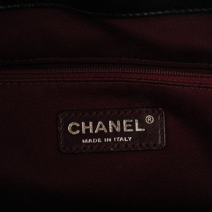 Chanel Glazed Calfskin Quilted Large Duo Color Tote Black 6 of 7