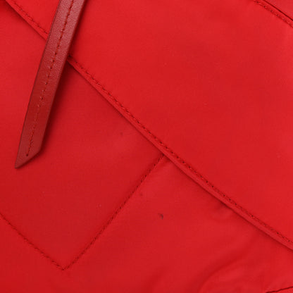 Prada Re-Nylon Vitello Metal Triangle Logo Sling Backpack Rosso 14 of 15