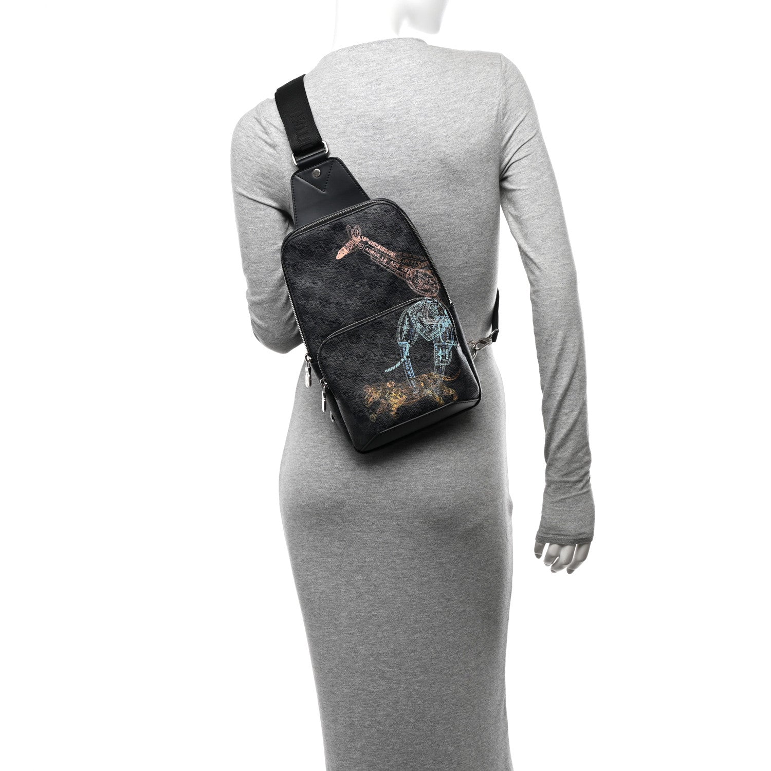 Louis Vuitton Damier Graphite Wild Animals Avenue Sling Backpack 2 of 9