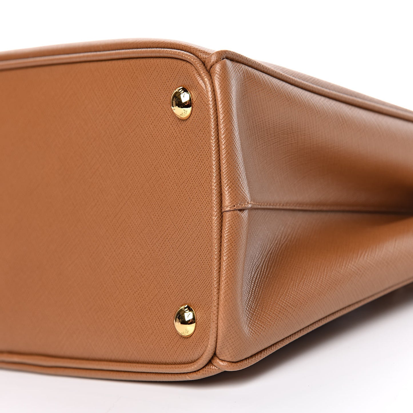 Saffiano Small Galleria Double Zip Tote Caramel