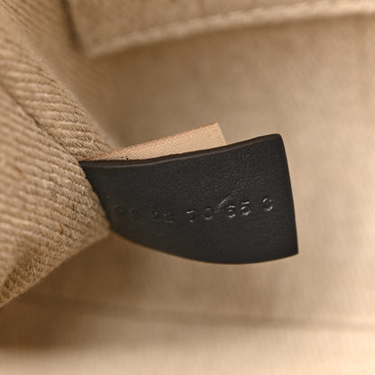 Chloe Linen Calfskin Small Woody Ribbon Tote White Black 7 of 10