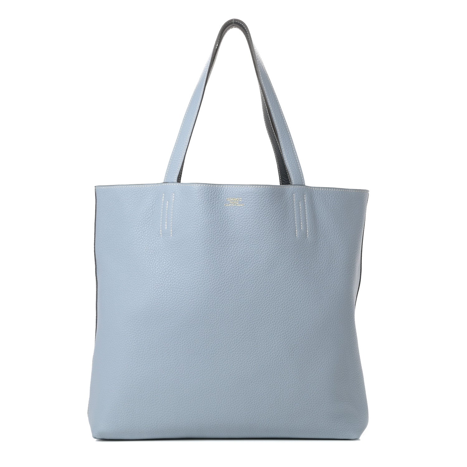 Hermes Taurillon Clemence Double Sens 36 Reversible Tote Bleu Lin Bleu Obscur 1 of 16