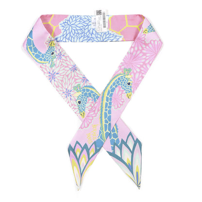 Hermes Silk Three Graces Twilly Rose Bonbon Canard 1 of 4