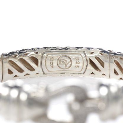 David Yurman Sterling Silver Diamond 10mm Cable Buckle Bracelet 4 of 4