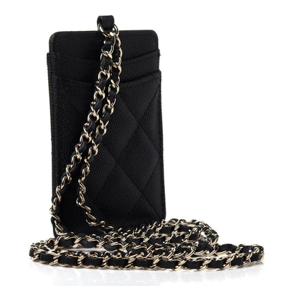 Chanel Caviar Quilted Card Holder On Chain Black 2 of 4