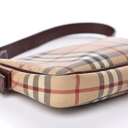 Burberry Haymarket Check Shoulder Bag Chocolate 8 of 13